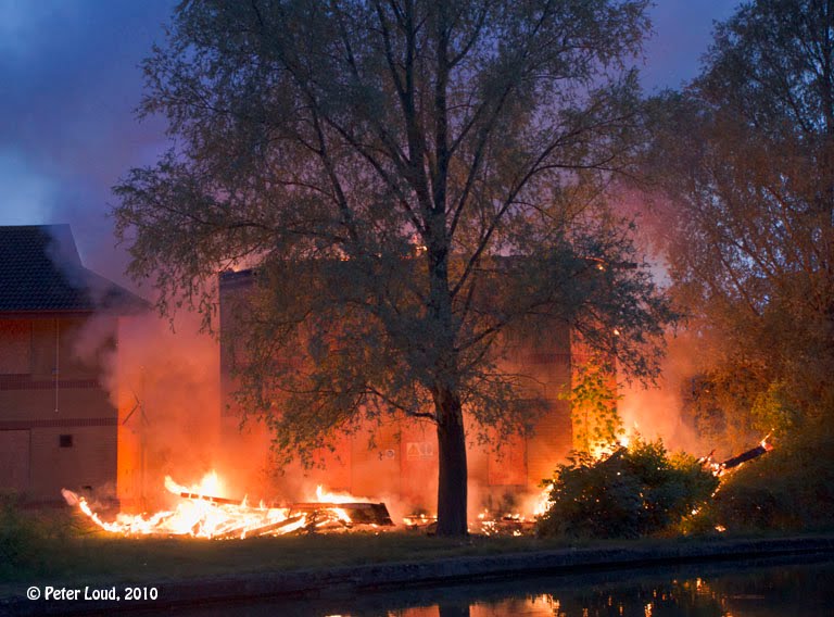 Fire at Woghton Marina, 25/05/2010 by peteloud