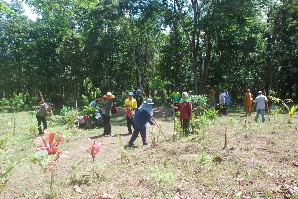 Planting a tree at Wat Pa Rak Nam. by Art_msw