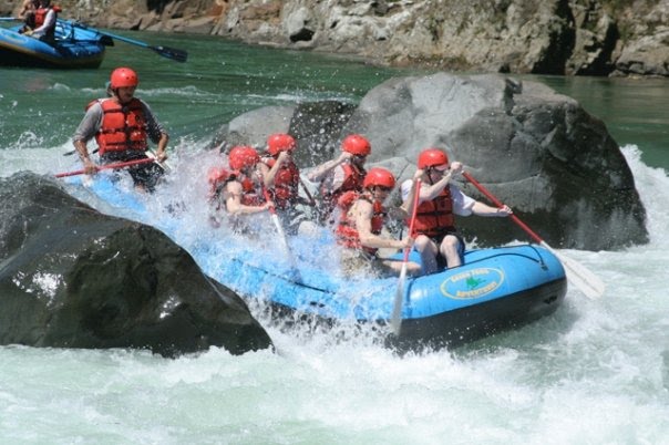 Tight Squeeze through the rapids by GreenFrogAdventures