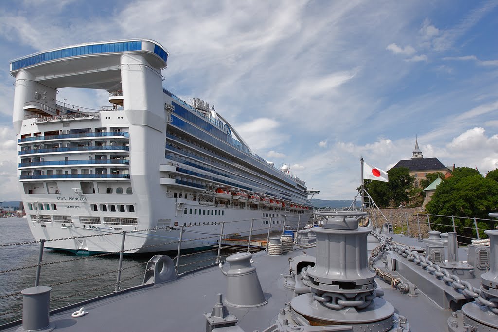 Star Princess & Japanese cruiser, Oslo by Jirka Bulant