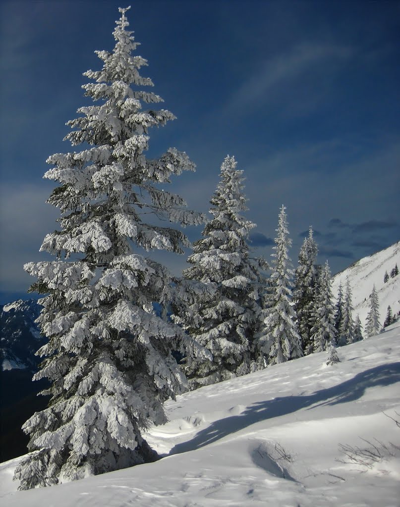 Ascending Granite Mountain in Winter by Matt Lemke