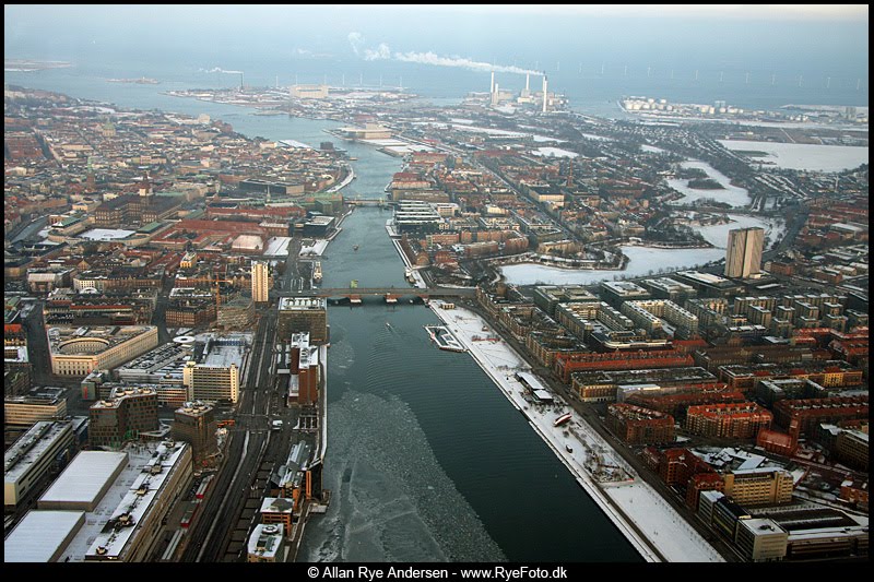 Islandsbrygge oppefra med sne by allanrye