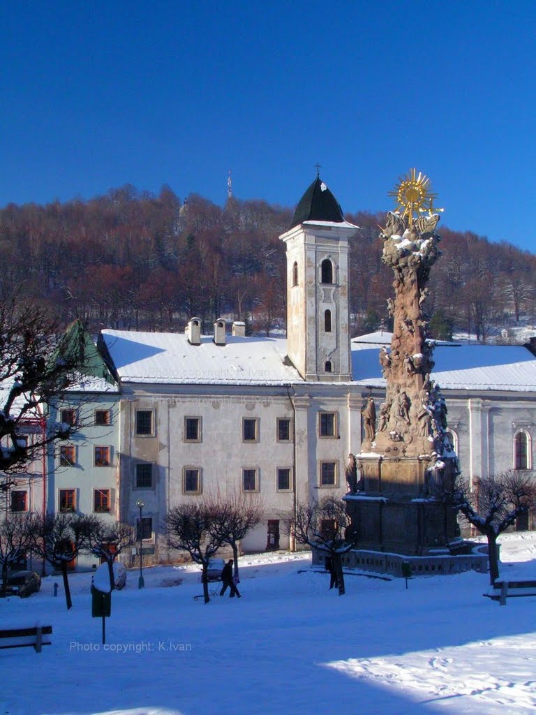 Kremnica - plaque pillar & monastery &calvary hill by Karsten Ivan