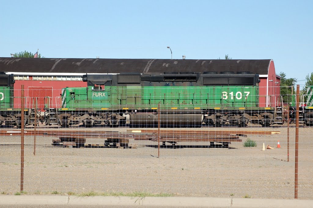 First Union Rail Locomotive No. 8107 at Glendive, MT by Scotch Canadian