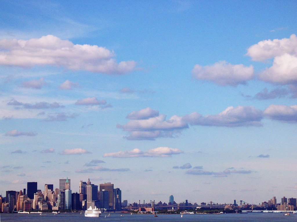 Manhattan on a Clear day as seen from our place in the north of Staten Island by Mohamed Shams