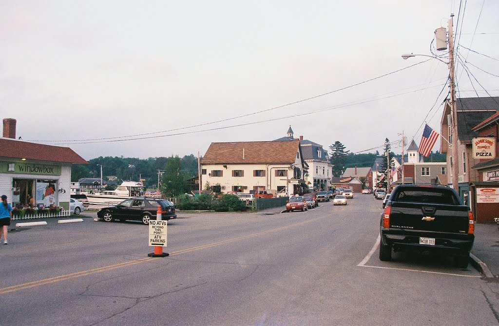 Pritham Avenue (looking east), Greenville, Maine (Outside of Jamieson's Market) July 2010 by Ed Gartley