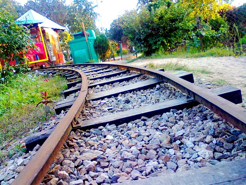 Rail-line for the Train Ride inside the Gandhi Park by RajaSimsDutta