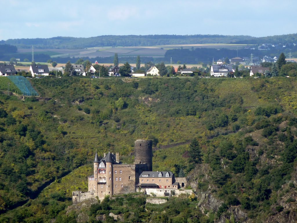 Aussicht vom Loreleyblick Maria Ruh auf Burg Katz vor Patersberg by giggel