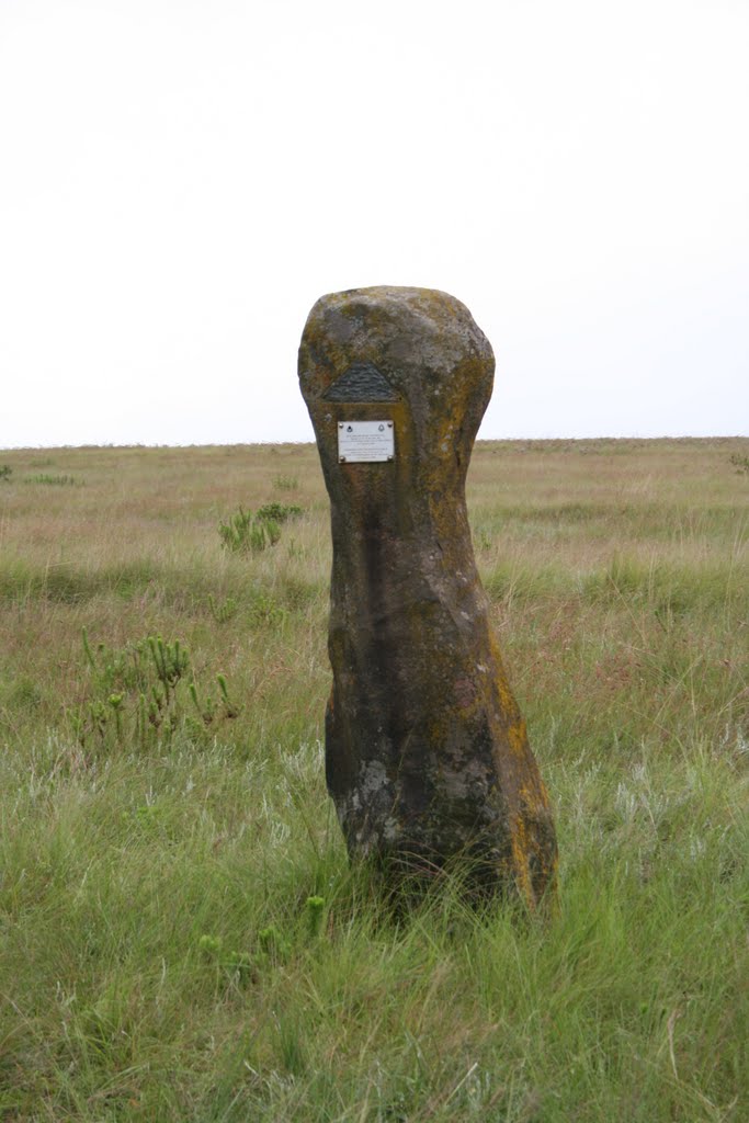 A Monolith from Adams calendar placed at the reserve entrance. by Steven Mavromatis