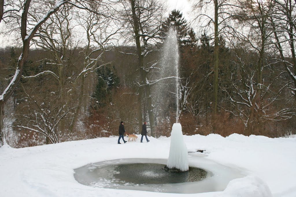 Fontaine bei -13°C mit Eisberg von 2,3m by Roland Groeschner