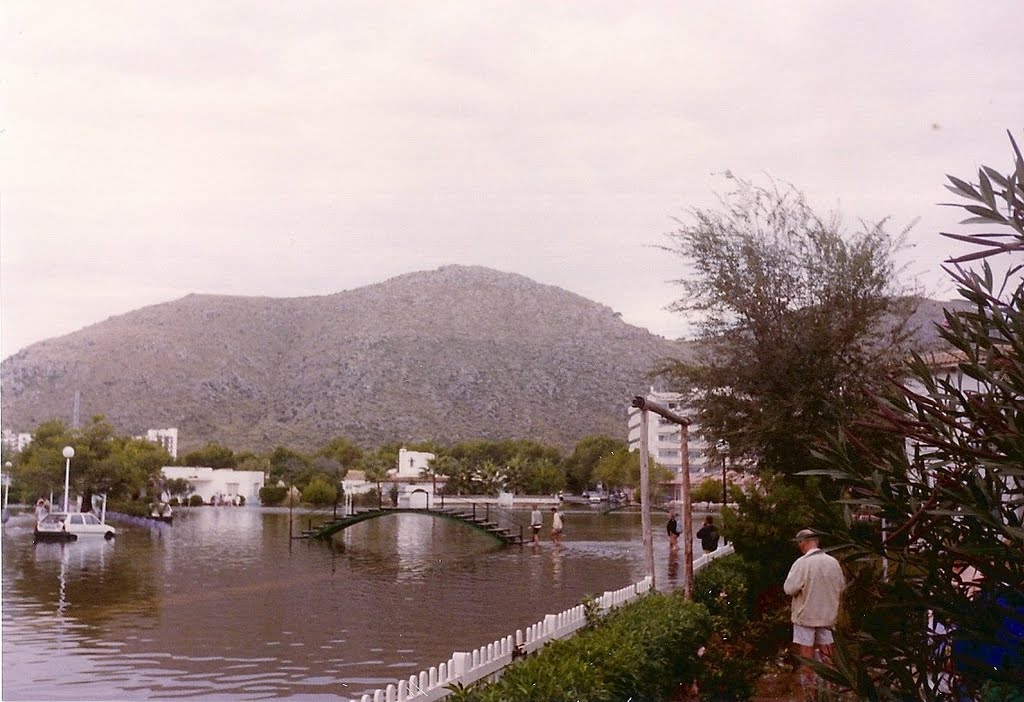 Flooding Alcudia, Mallorca 1990 or 91 by Tommy Flåterud