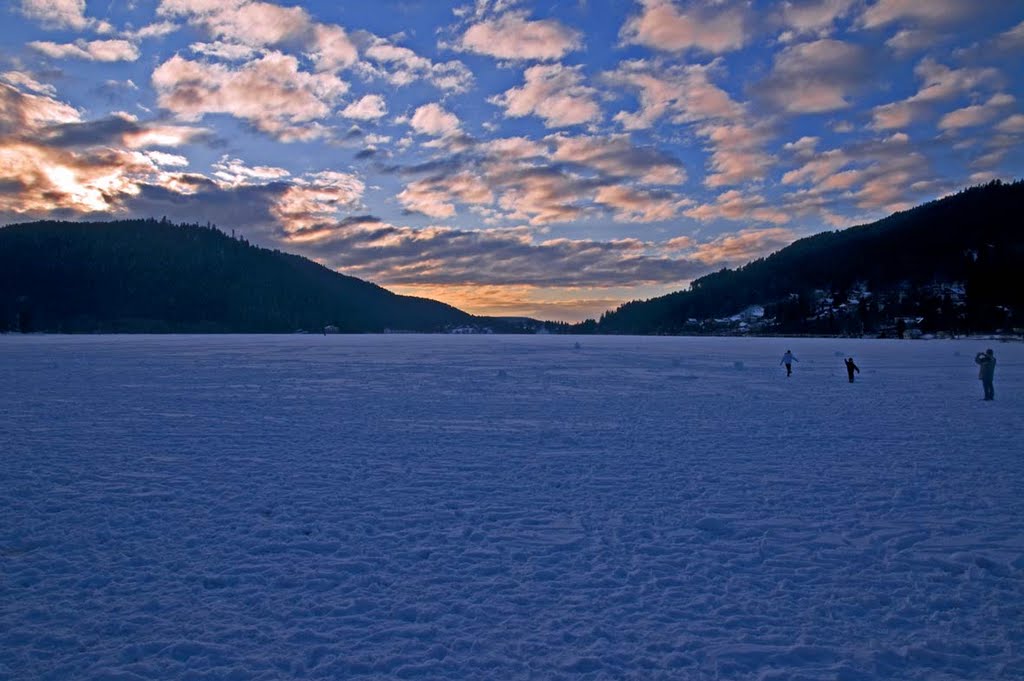 Gérardmer le lac en hiver by bracchetti d