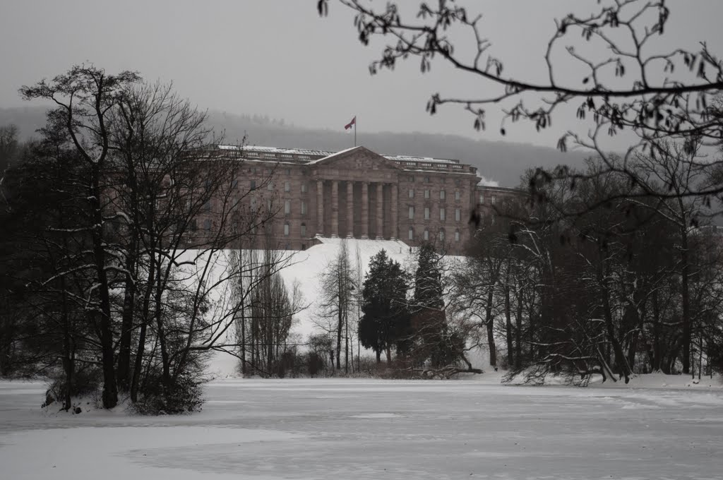 Schloss wilhelmshöhe im winter by bilderali