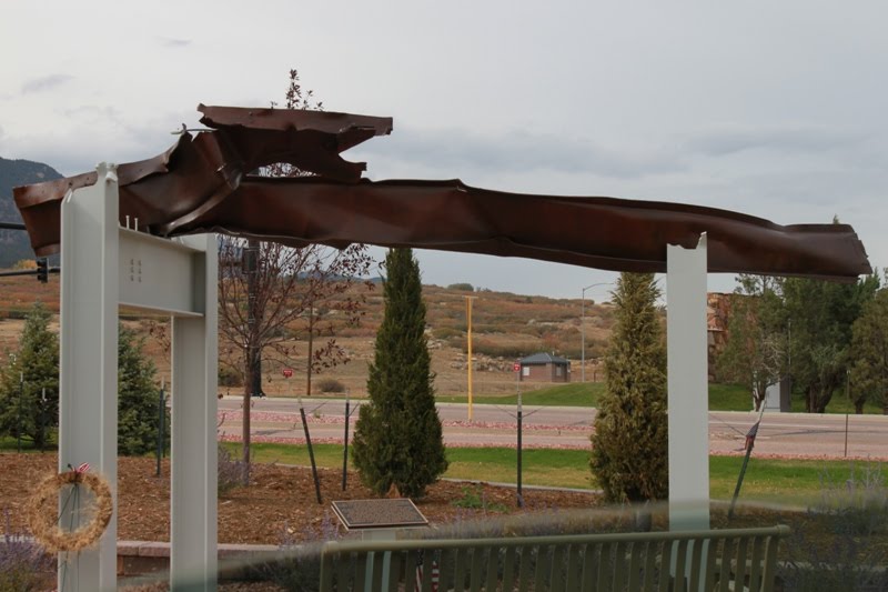 9-11 Memorial near the gate at Fort Carson by Jen Ulasiewicz