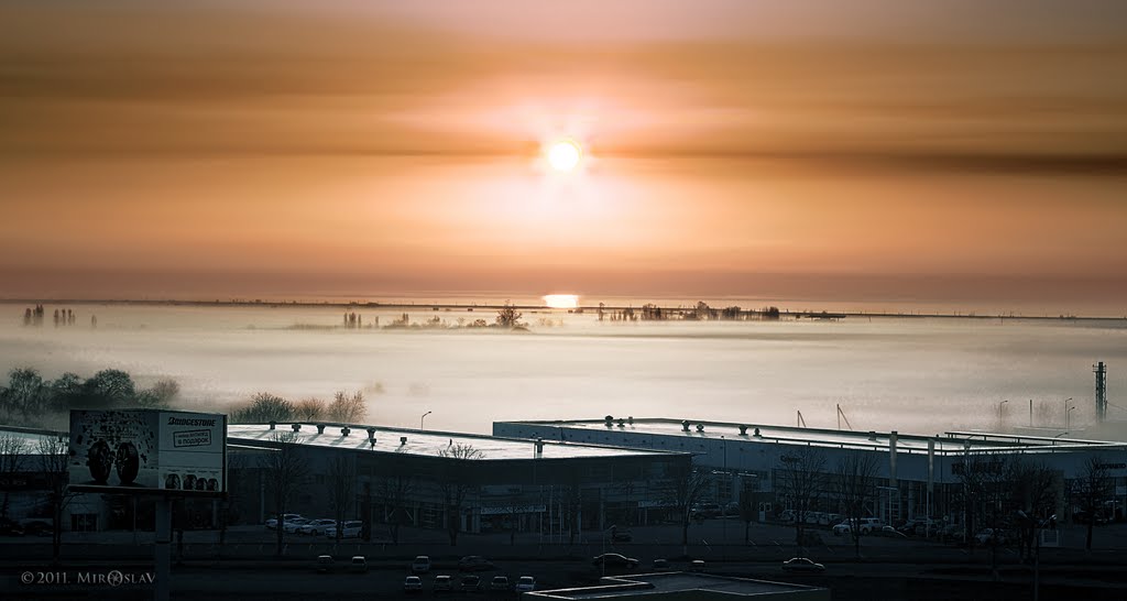 Dawn through the fog by MiroslaV Gritsenko