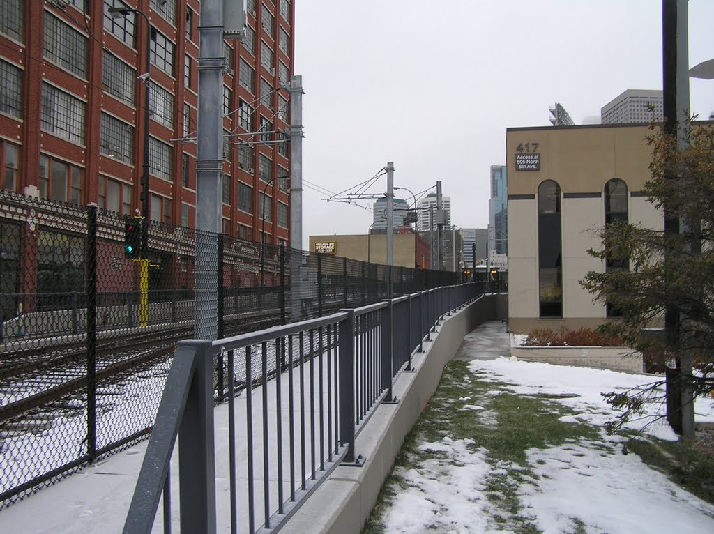 Light Rail walkway by John Strot