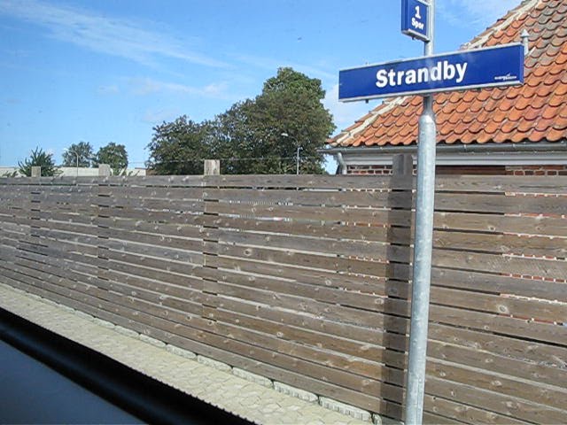 View from a train at Strandby railway station, Denmark 2009 by Biketommy