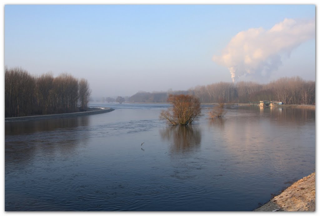 Hochwasser - Weiße Elster bei Döllnitz by wdittner