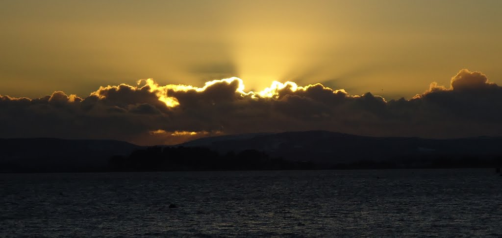 Gold Sunset Poole Harbour by whitesurf2000