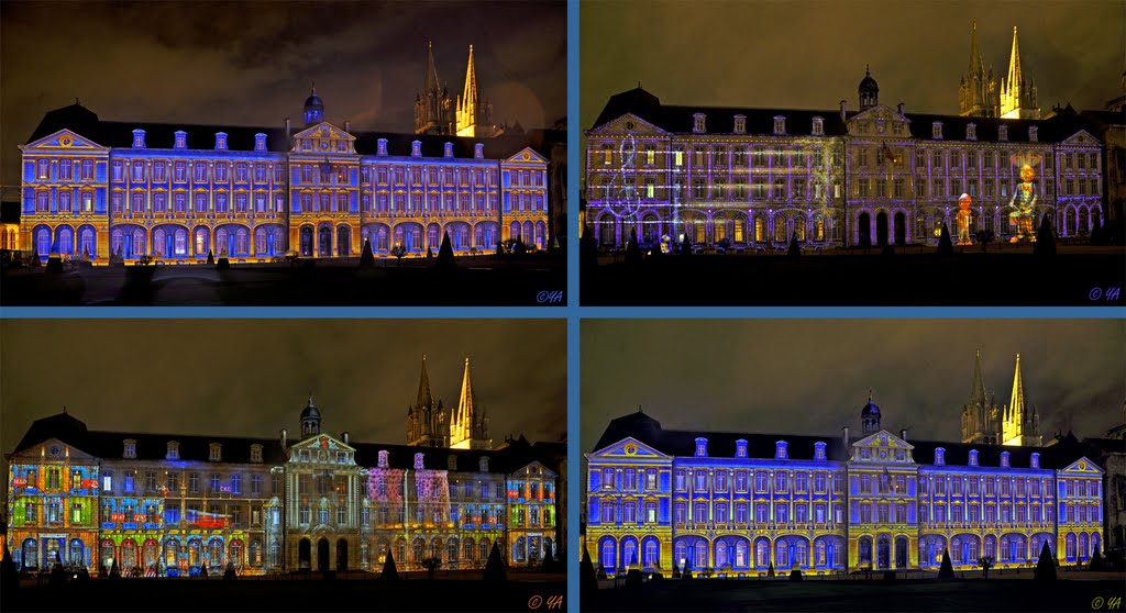 Caen : Fresque lumineuses 2 , sur la Mairie. by Yannick A (No Views)