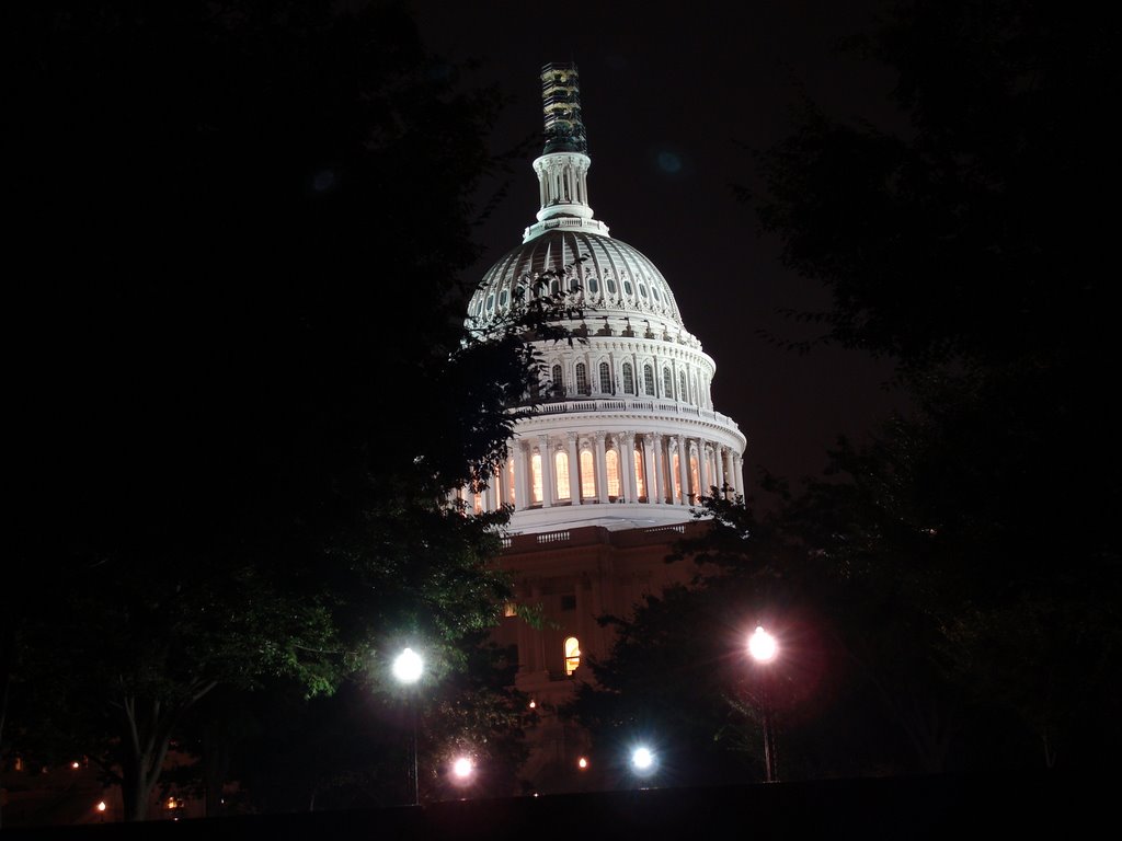 US Capitol by night by edoardo oliveri