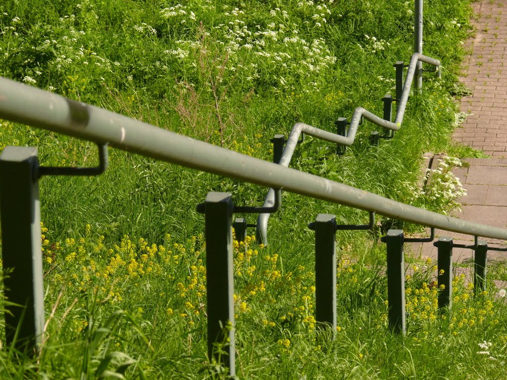 Treppengeländer - Abstieg von der Autobahnbrücke by vo-id