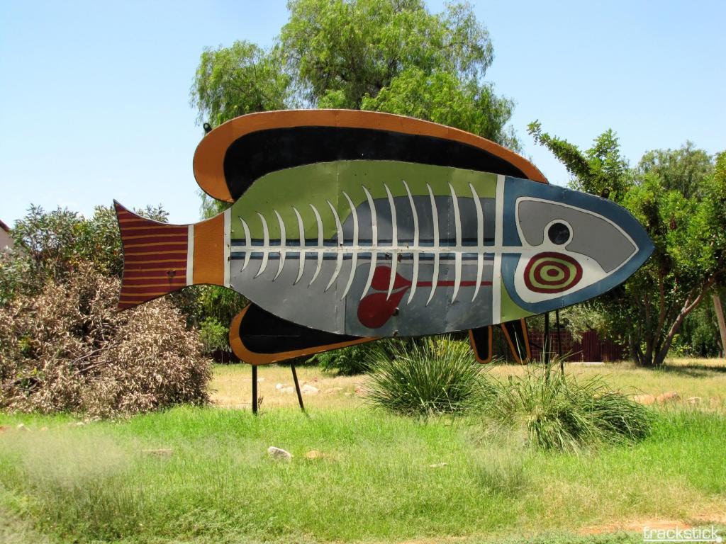 Aboriginal Fish Art, Darling River Wilcannia by Luke Johnston