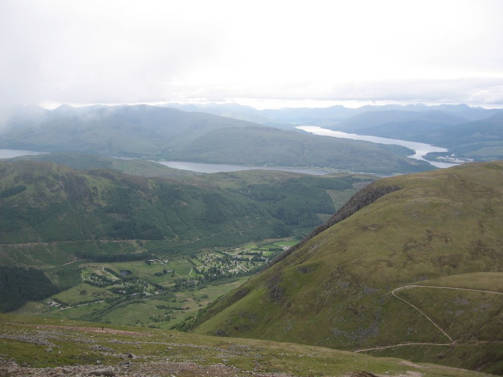 Loch Eil to top right from Ben Nevis by Graham Wiggans