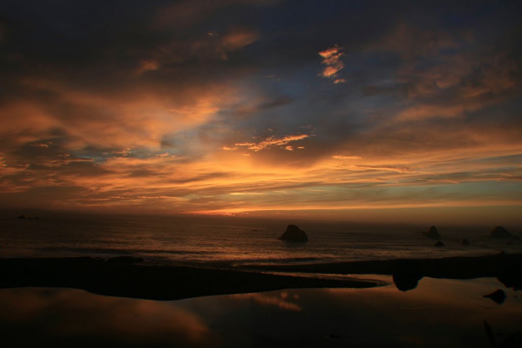 Jenner Coast at Sunset by jan simonsen