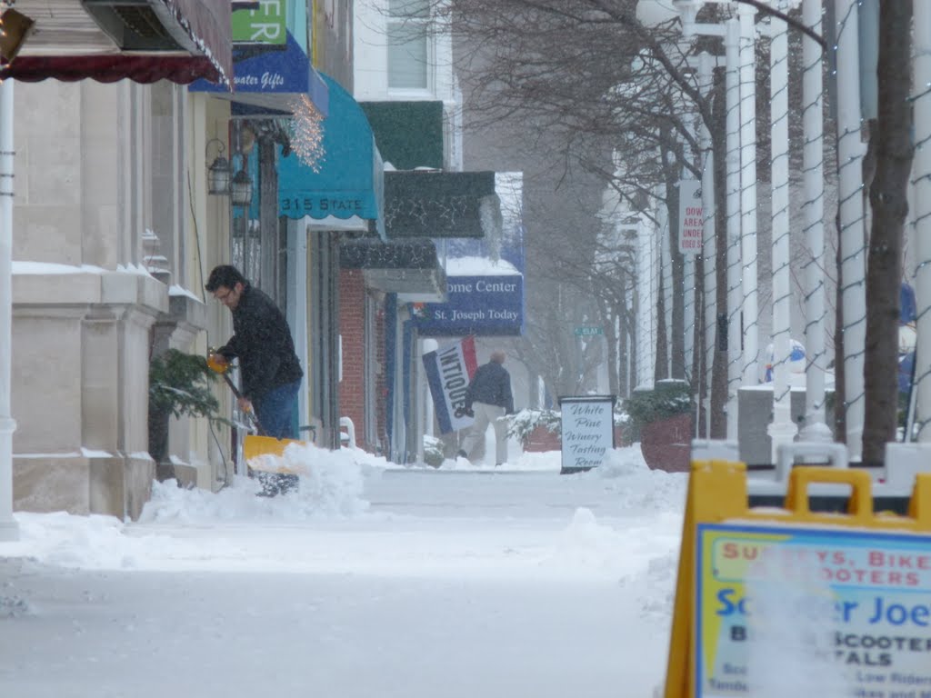 State Street in St Joseph in the Winter by Roger Pedat