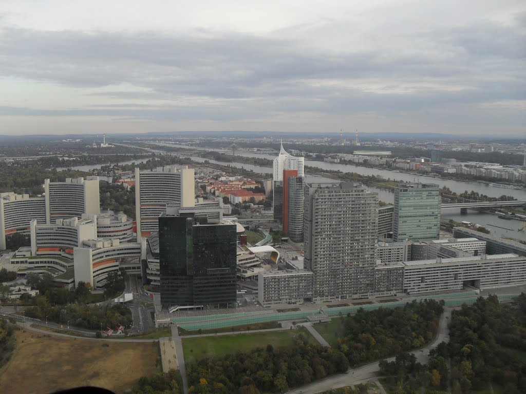 View of the building with the tower in Wien by Redzep Ibraimi