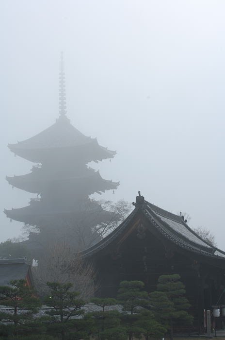 霧の東寺 by デジ鍛冶