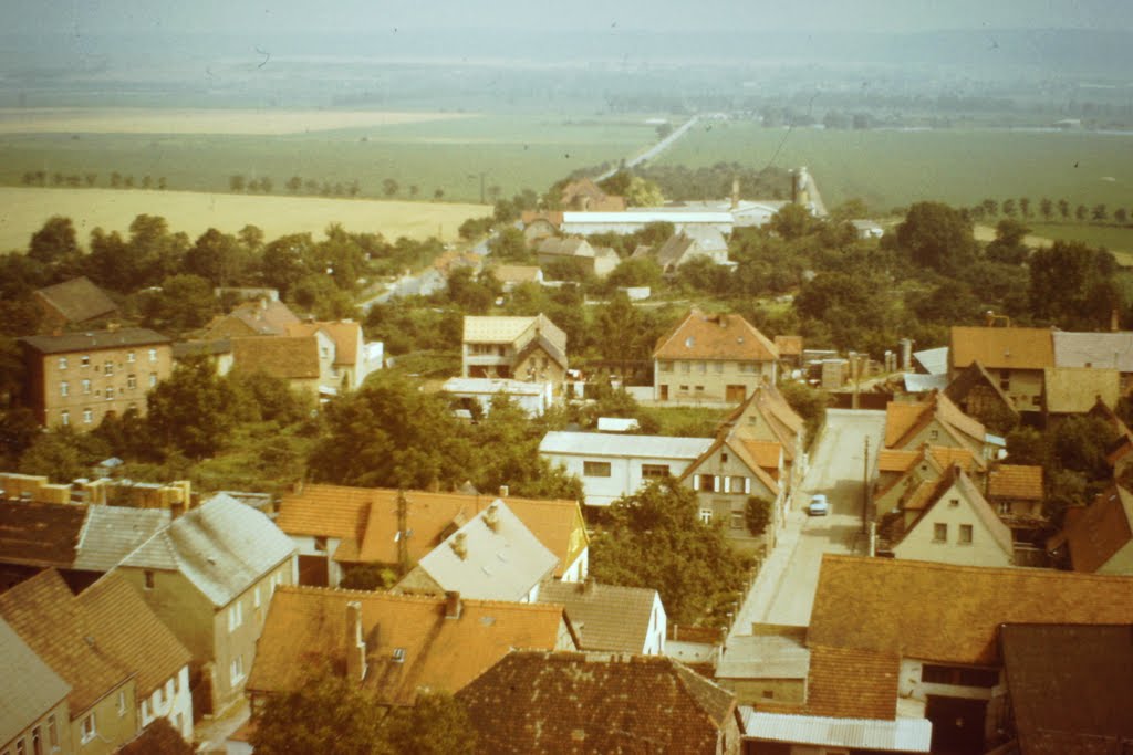 Turmblick Richtung Roßleben, Wiehe 1986 by nwalker