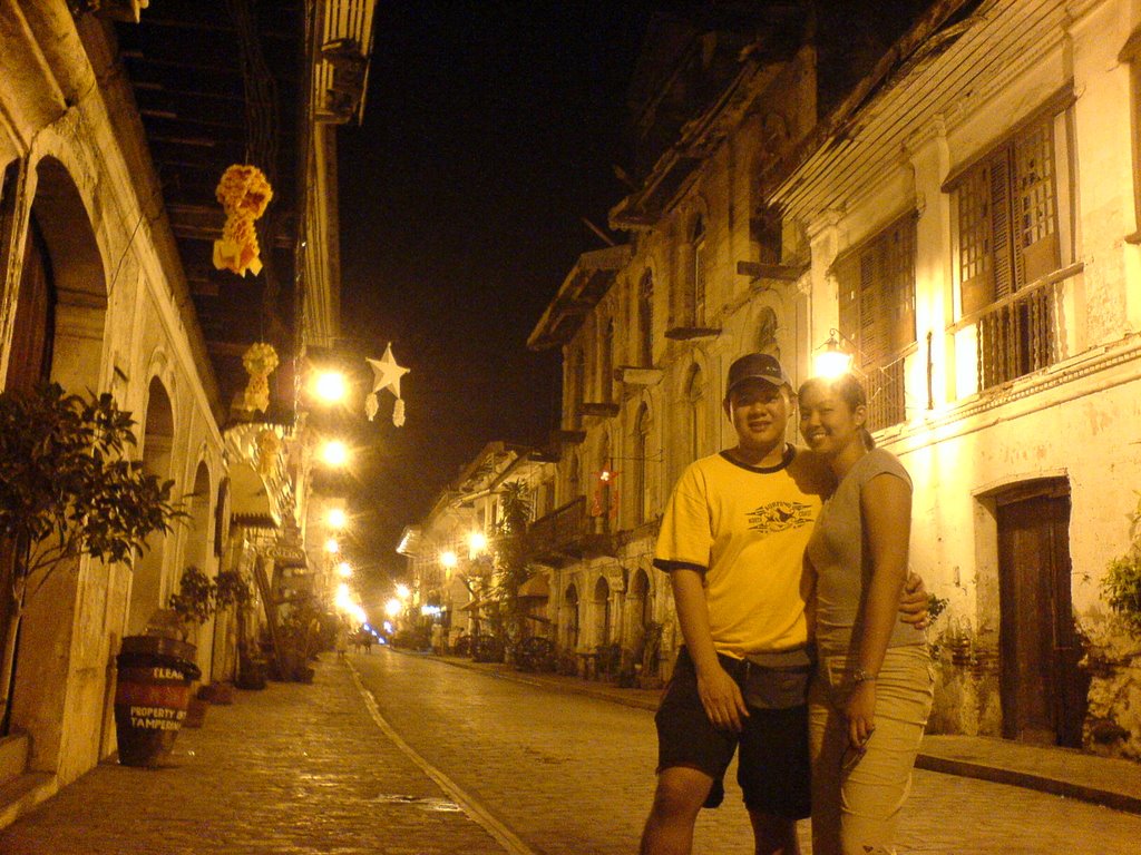 Vigan Cobbles Stone at night by Don Rae D. Avendano