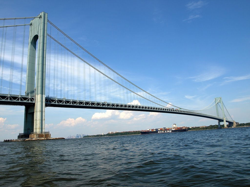 Verrazano-Narrows Bridge over The Narrows, Brooklyn-Staten Island, New York City by jag9889