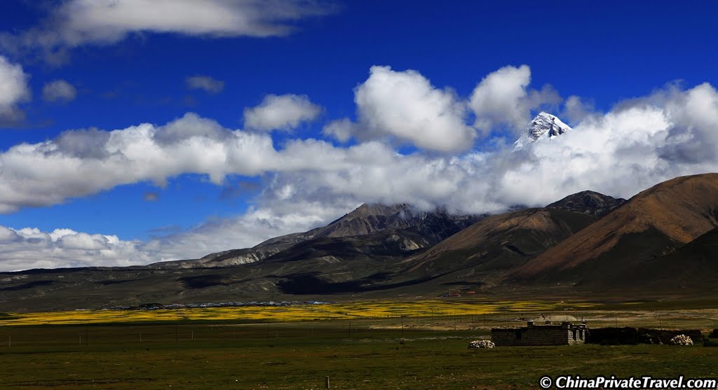 Chomolhari(Jomolhari) from Phari(Pagri/Pali/帕里镇) Town - Yadong(Yatung/Chomo), Tibet by chinaprivatetravel.com