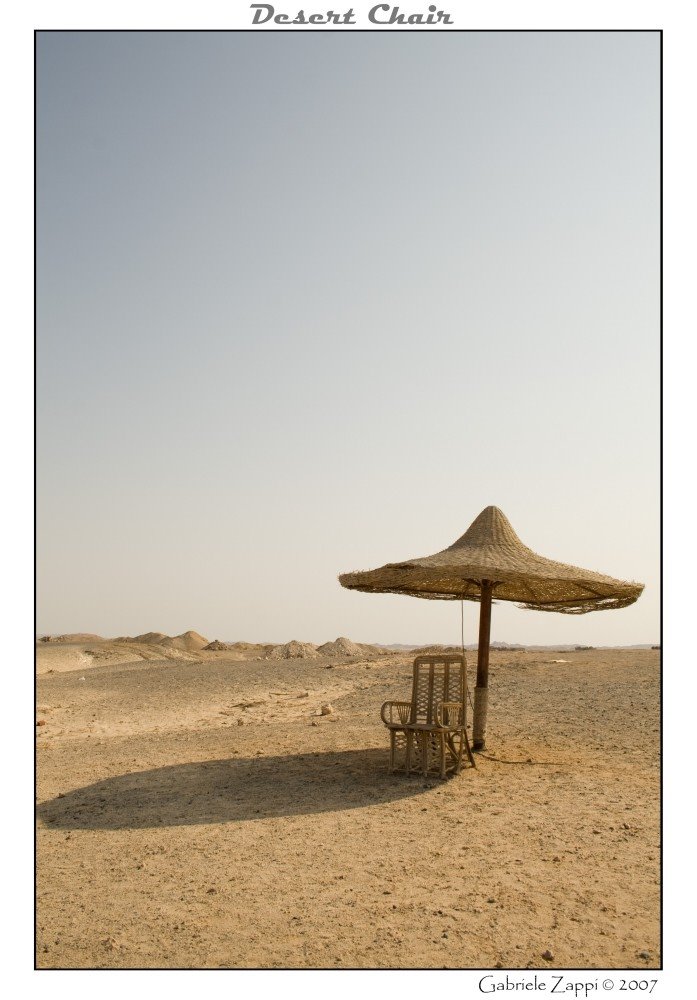 Desert chair - Near Dream Lagoon's diving cener by Gabriele Zappi