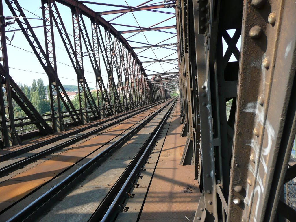 Railway bridge through Vltava river by Jan Janikovic