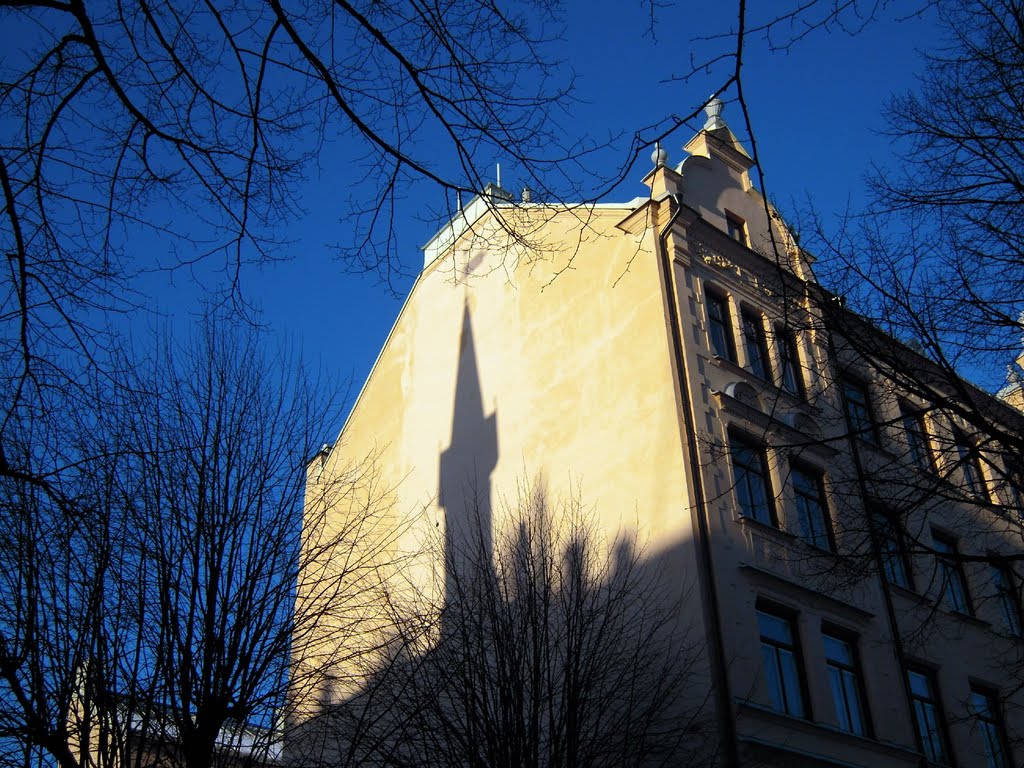 Shadow on the wall (Sankt Paulskyrkan) by Petteri Kantokari