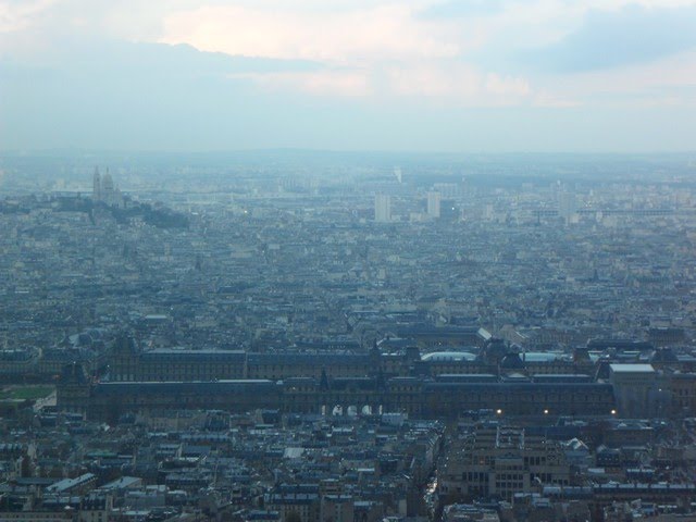 Louvre and Sacre Coeur from Tour Montparnasse by Stephen Sweeney