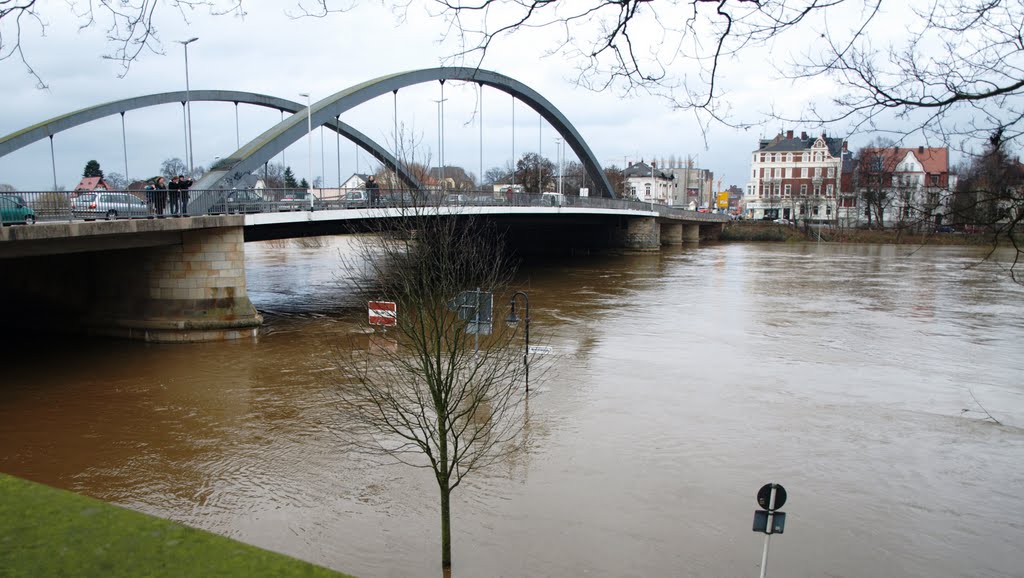 Weserhochwasser Januar 2011 in Minden by Udo S.