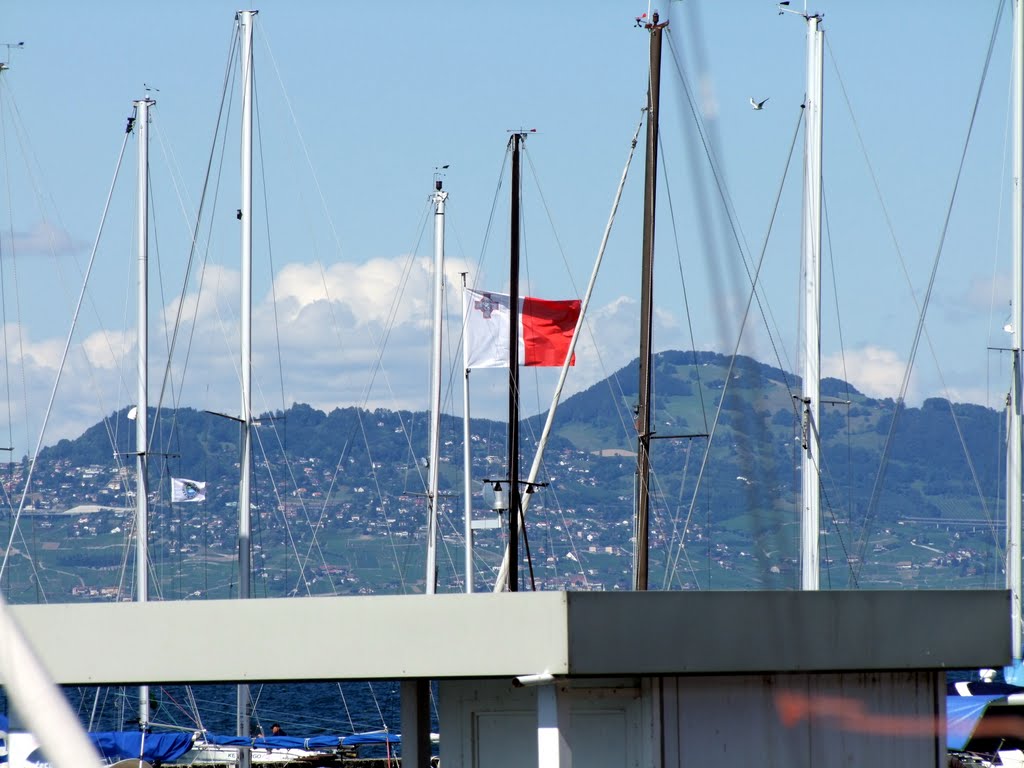 The Maltese Flag at Evian-les-Bains by Anne Fiteni