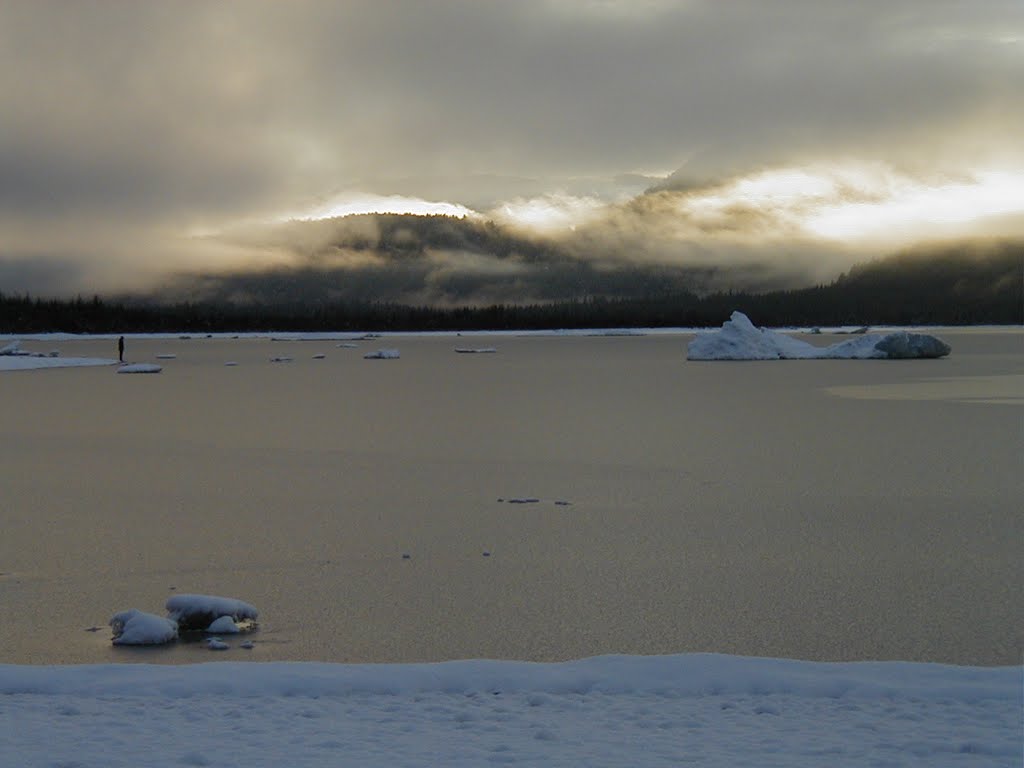 First Snow at Mendenhall Lake by glacierman