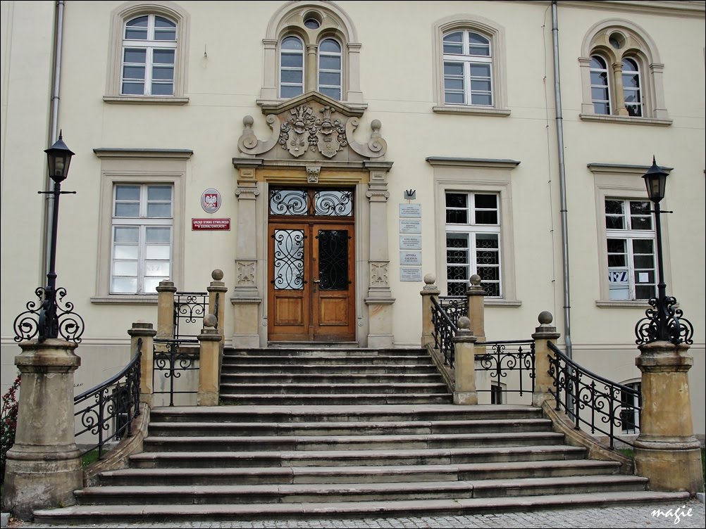 Przyszowice. Pałac. Detal architektoniczny z herbem rodziny von Raczek.The architectural detail with the crest of the Raczek's family by Krystyna Koch-magie*