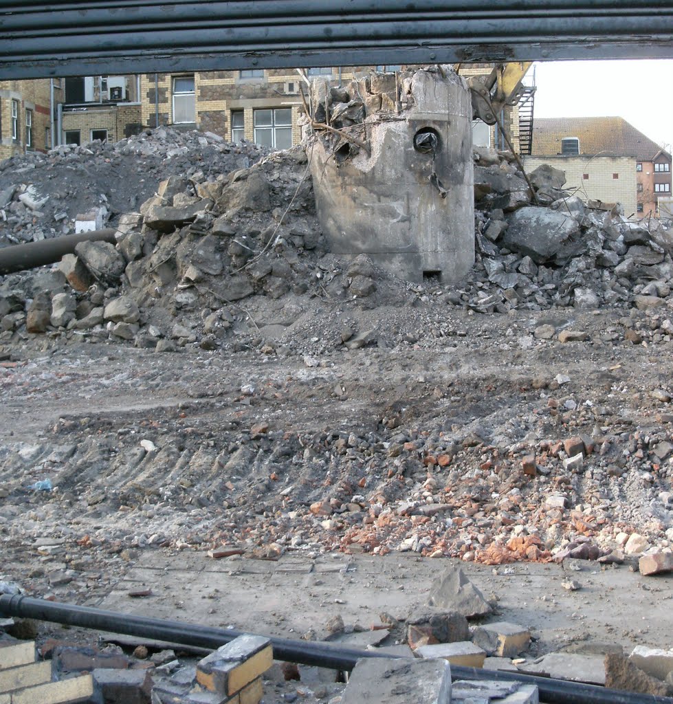 Cardiff Royal Infirmary Boiler House, reduced to rubble by david thomas