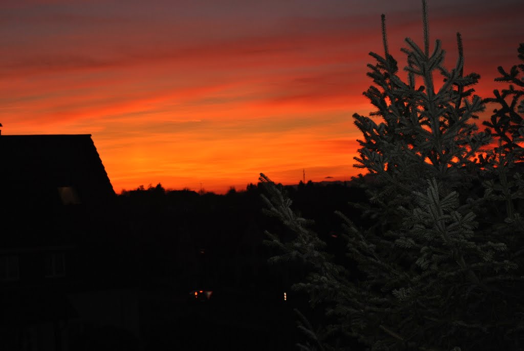 Sonnenuntergang über Schallstadt - Wolfenweiler by grammi