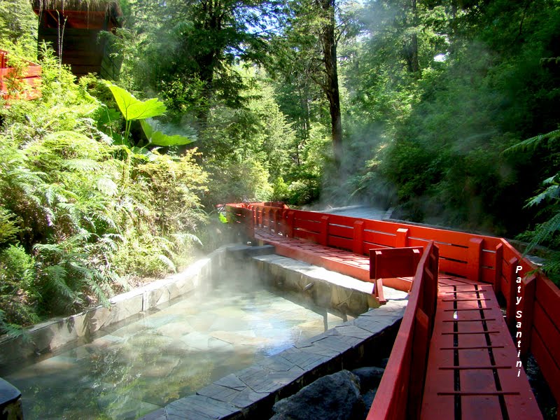 Piscina en Terma Geométrica, Coñaripe, Chile. by Patricia Santini