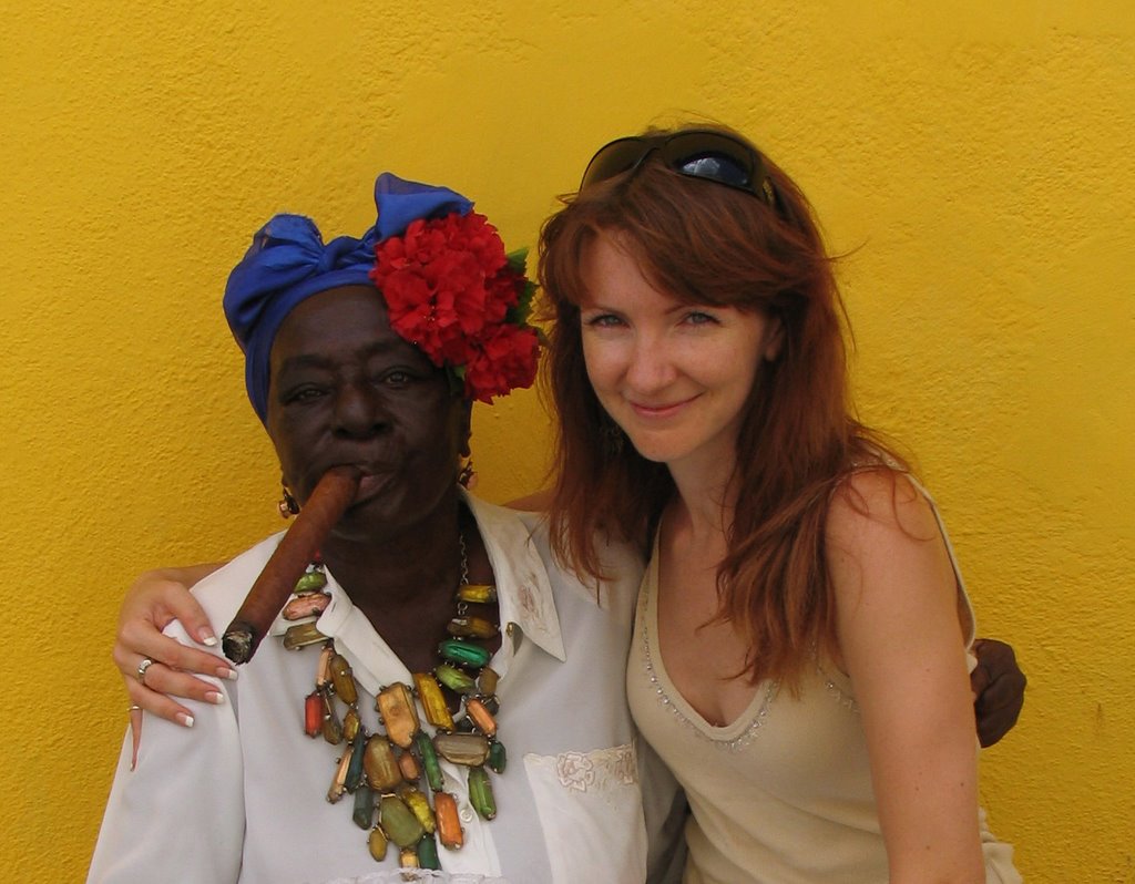 Famous old Cuban woman and me by Inna Klim