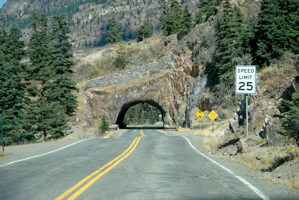 Avalanche Tunnel near Ouray, Colorado. by Huw Harlech