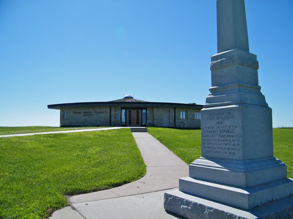 Pawnee Indian Village Museum - Pike Monument by Tom Hofts